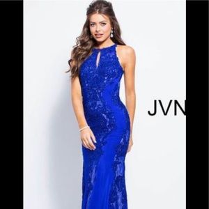 JVN royal blue gown